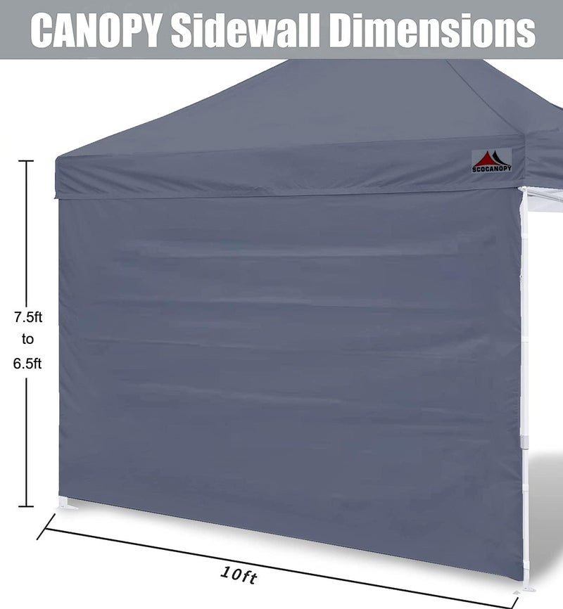 SCOCANOPY SunWall for 10x10 Pop Up Canopy Frame, 3 Pack SideWall Only (10X10, Dark Grey) - Image 2
